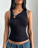 Image of Sharena O Ring Vest Top in Black