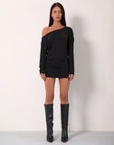 Image of Shelisa Slouchy Mini Dress in Black