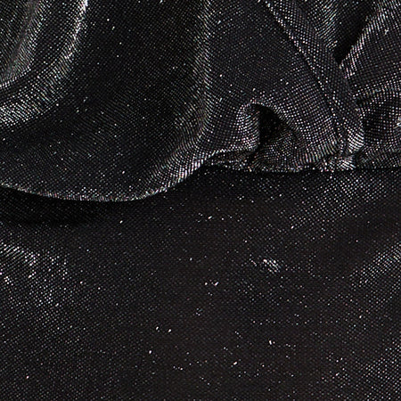 Sherlyn Halter Top in GIitter Lurex Mesh Black