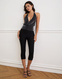 Image of Sherlyn Halter Top in GIitter Lurex Mesh Black