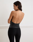 Image of Sherlyn Halter Top in GIitter Lurex Mesh Black