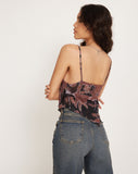 Image of Shindu Top in Mesh Botanical Bleed Black