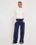 Image of Shobi Wide Leg Jogger in Navy