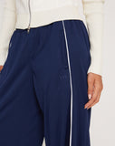 Image of Shobi Wide Leg Jogger in Navy