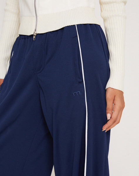 Image of Shobi Wide Leg Jogger in Navy