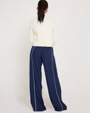 Image of Shobi Wide Leg Jogger in Navy