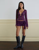 Image of Shoumi Short with Frill in Lace Purple