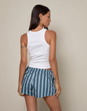 Image of Sibo Short in Poplin Formal Stripe Navy