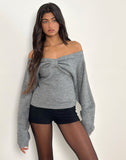 Image of Sikuna Bow Jumper in Grey