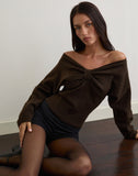 Image of Sikuna Bow Jumper in Brown