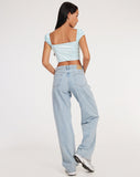 Image of Silicia Corset Top in Botanist Flocking Spearmint