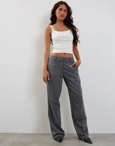 image of Sirkia Low Rise Tailored Trouser in Charcoal