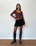 Image of Sisil Long Sleeve Top in Bitter Chocolate