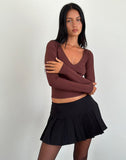 Image of Sisil Long Sleeve Top in Bitter Chocolate