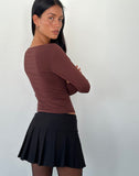 Image of Sisil Long Sleeve Top in Bitter Chocolate