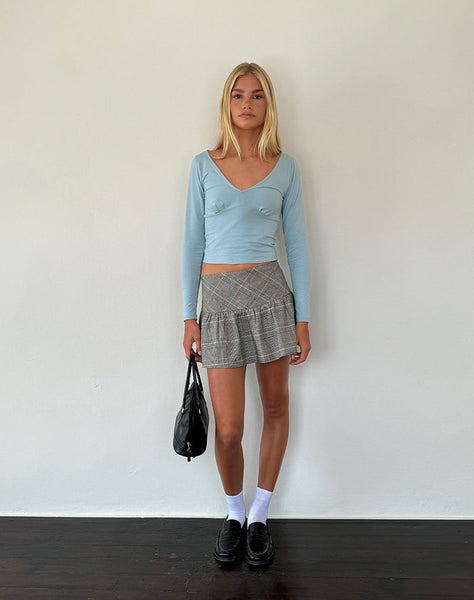 Image of Sisil Long Sleeve Top in Nantucket Blue