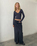 Image of Sisil Long Sleeve Top in Ocean Storm
