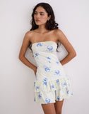 Image of Sitav Dress in Floral Stripe Cream