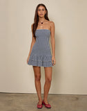 Image of Sitav Dress in Seersucker Gingham Navy