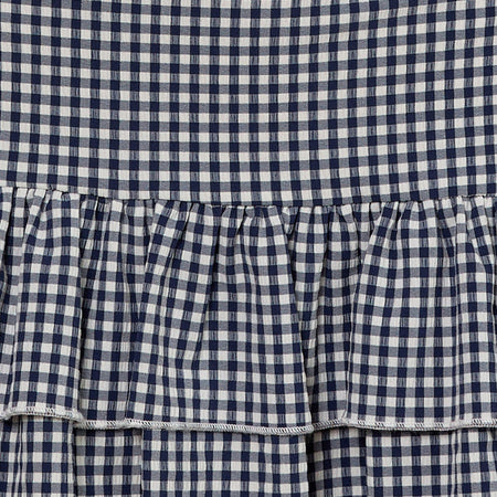 Sitav Dress in Seersucker Gingham Navy
