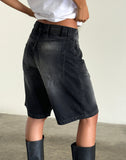 Image of Low Rise Skater Short in Extreme Black