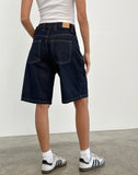 Image of Low Rise Skater Short in Indigo