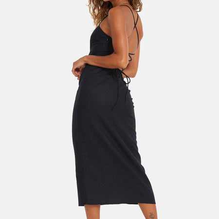 Sky Midi Dress in Black