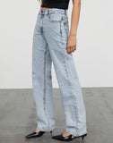 Image of Mid Rise Slim Parallel Jeans in 80's Light Wash