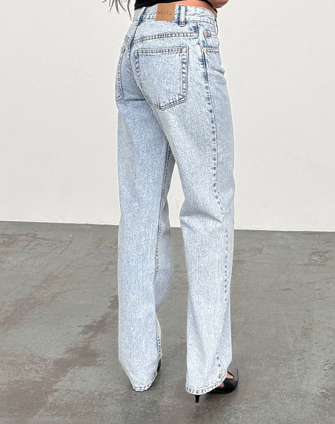 Image of Mid Rise Slim Parallel Jeans in 80's Light Wash