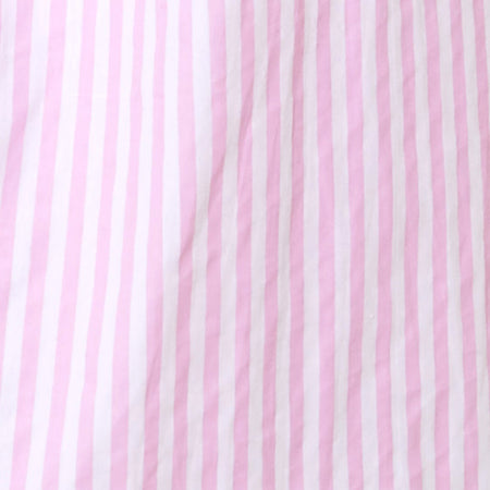 Smith Short Sleeve Shirt in Vertical Stripe Pink and White