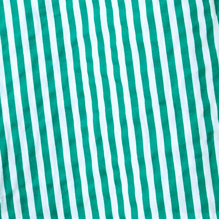 Smith Shirt in Vertical Stripe Green and White