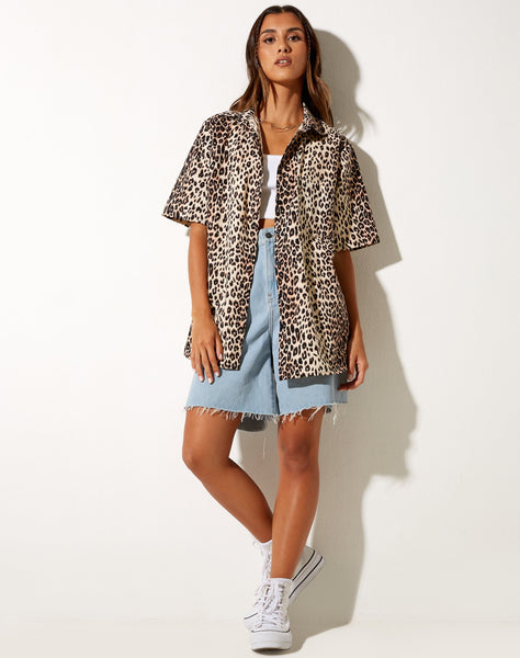 Image of Smith Short Sleeve Shirt in True Leopard