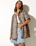 Image of Smith Short Sleeve Shirt in True Leopard