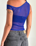 Image of Sohan Top in Sheer Texture Blue