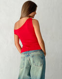 Image of Sohan Twist Sleeve Top in Red