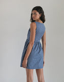 image of Sokasi Mini Dress in Navy Tartan