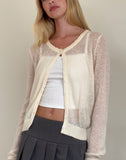 Image of Solana Light Knit Cardigan in Ivory