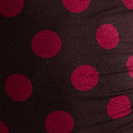 Solani Top in Brown with Big Polka Red