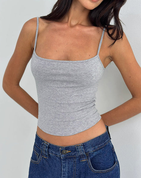 Image of Solay Vest Top in Grey Marl