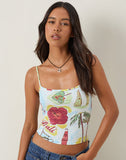 Image of Solay Cami Top in Bali Blue