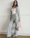 Image of Solay Cami Top in White with Black Micro Polka Print