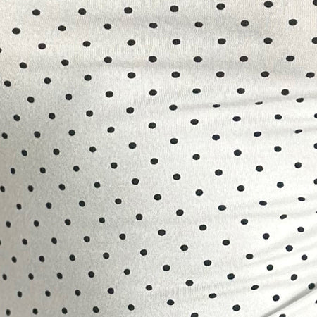 Solay Cami Top in White with Black Micro Polka Print