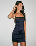 image of Solihu Mini Dress in Satin Navy