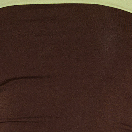 Solna Bandeau Top in Chocolate Brown with Pistachio Binding