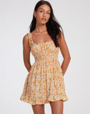 image of Soyata Day Dress in Ditsy Tangerine