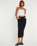 image of Steira Midi Skirt in Black