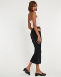 image of Steira Midi Skirt in Black