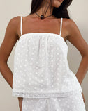 Image of Strapa Cami Top in Broderie Ivory
