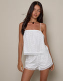 Image of Strapa Cami Top in Broderie Ivory