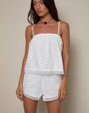 Image of Strapa Cami Top in Broderie Ivory